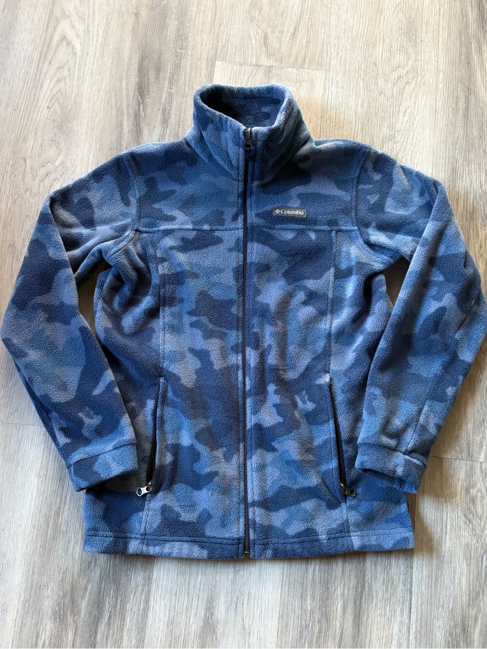 Columbia Women's Blue Camo Full-Zip Fleece Jacket
